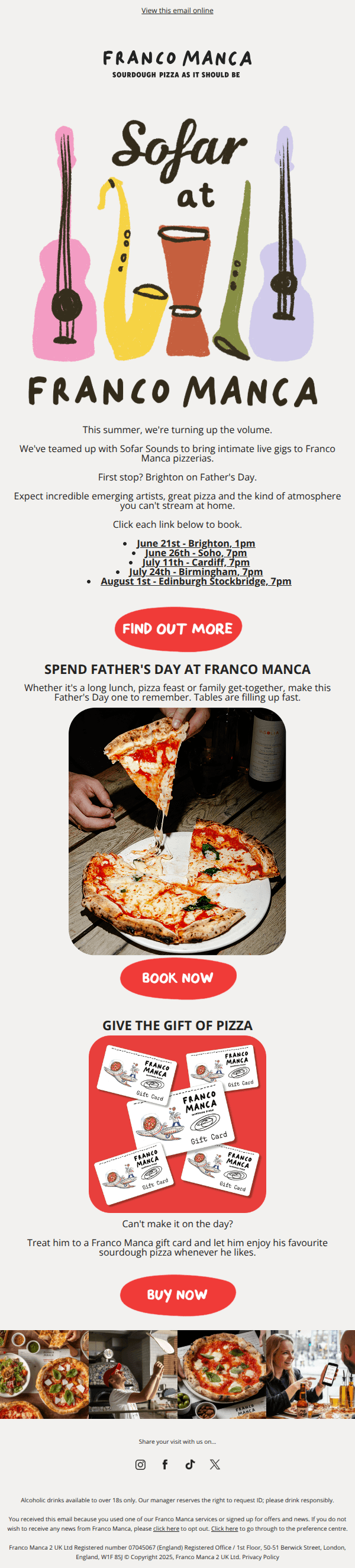 Introducing: Sofar Sounds x Franco Manca 🎵