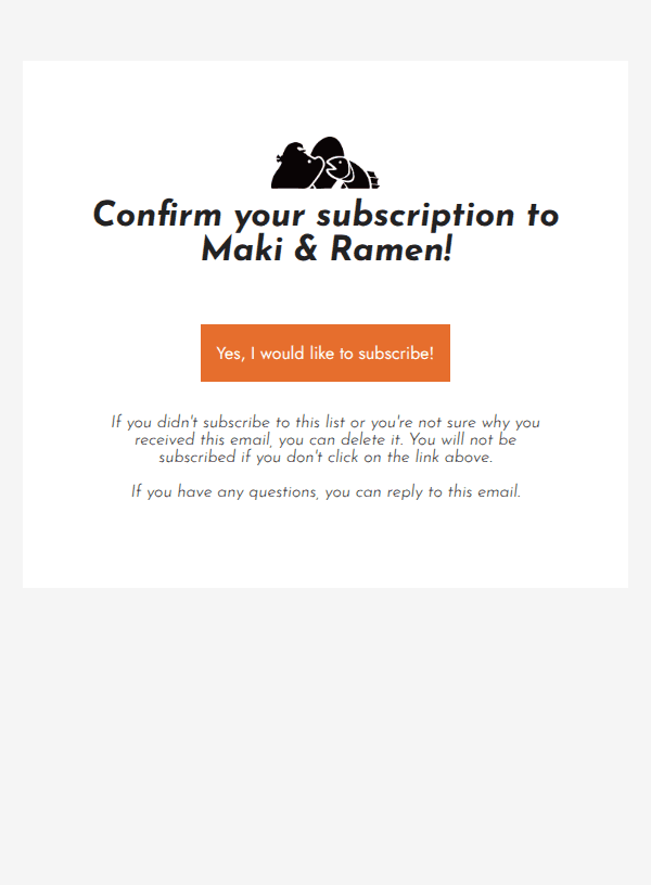 Confirm Your Subscription