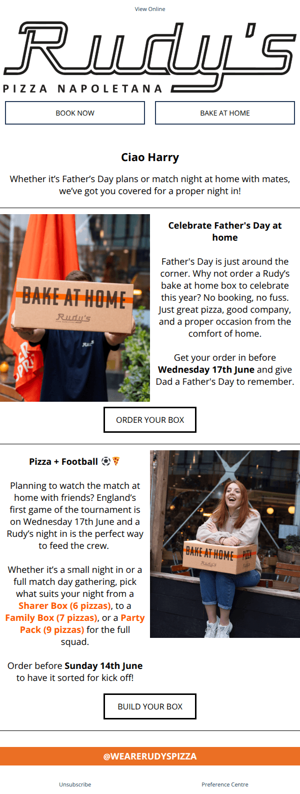 This Father's Day, make it a Rudy's Bake at Home