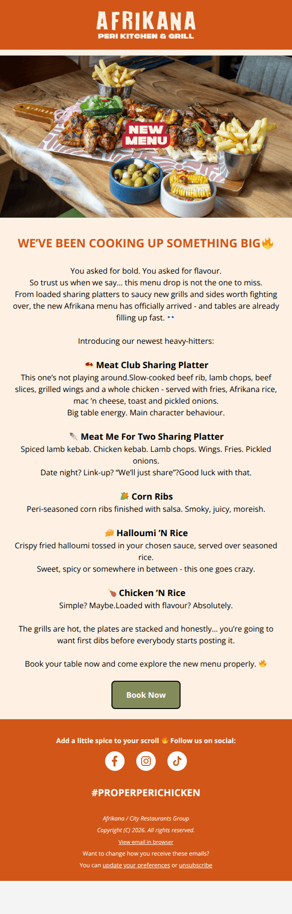 The NEW Menu is Here 🔥