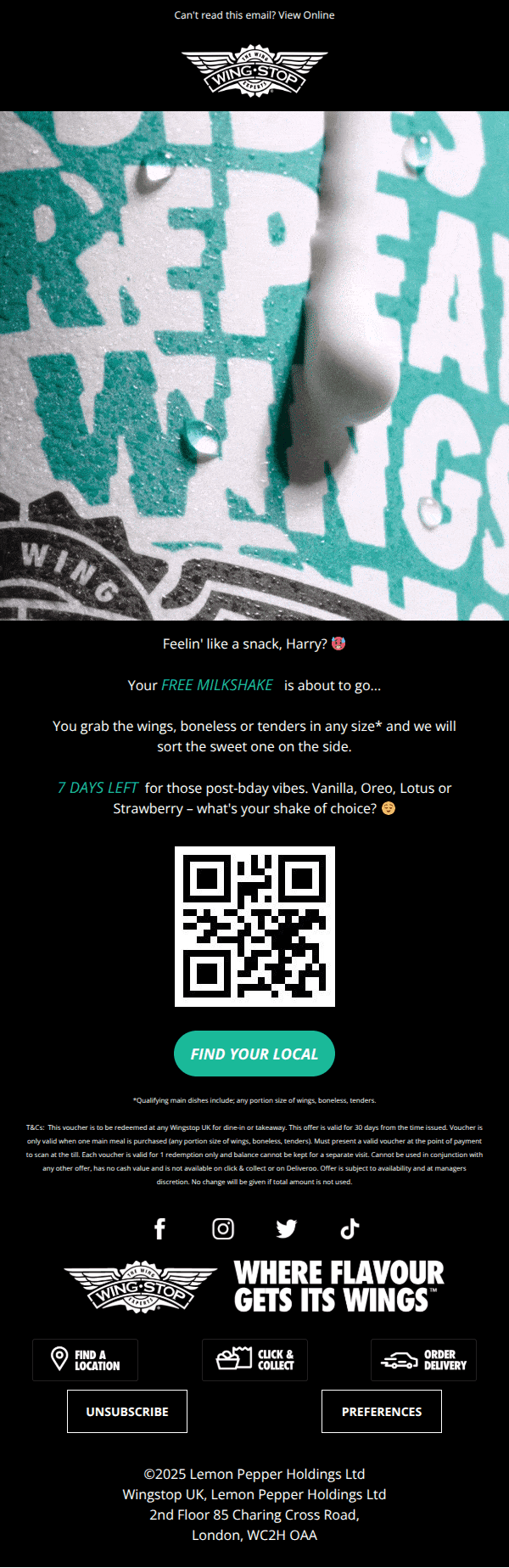 Don’t leave your bday freebie hanging