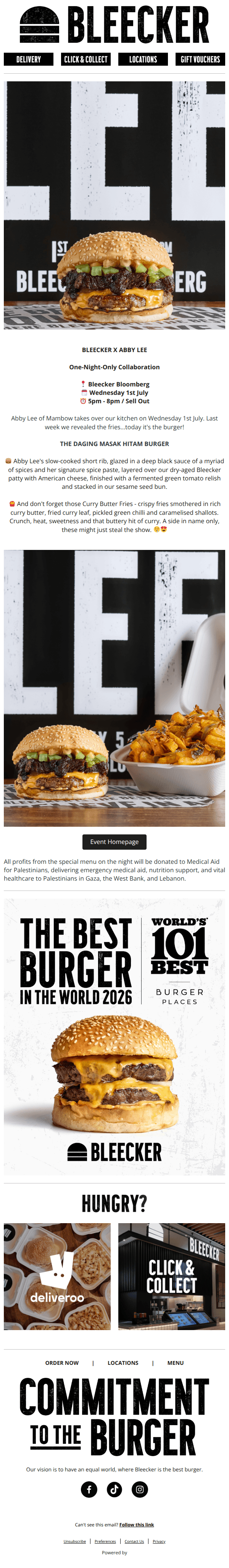 Bleecker x Abby Lee - Daging Masak Hitam Burger