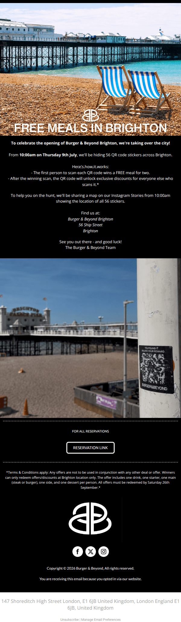FREE MEALS IN BRIGHTON TOMORROW ☀
