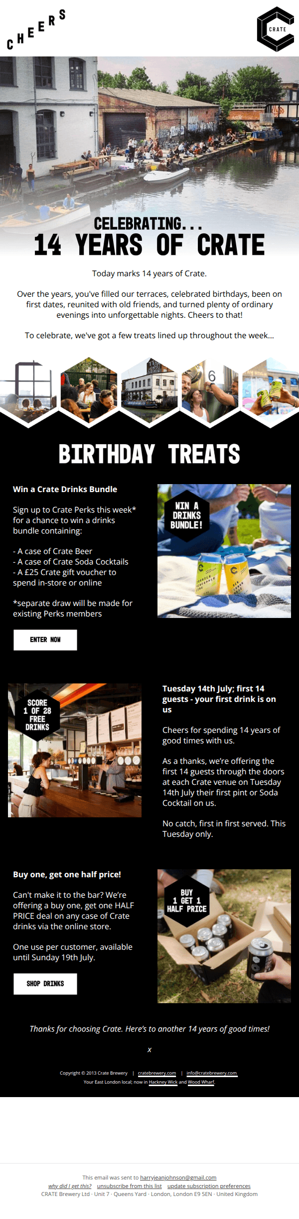 CRATE turns 14! Some special offers to celebrate