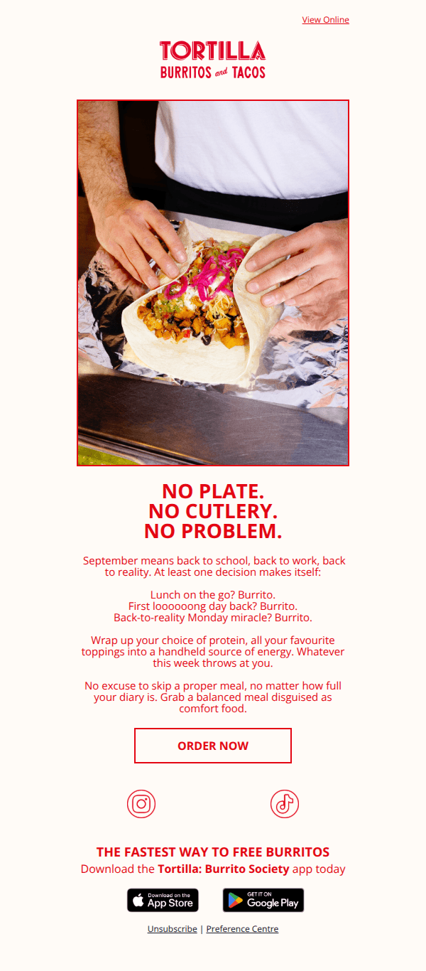 Back to reality? Back to burrito.