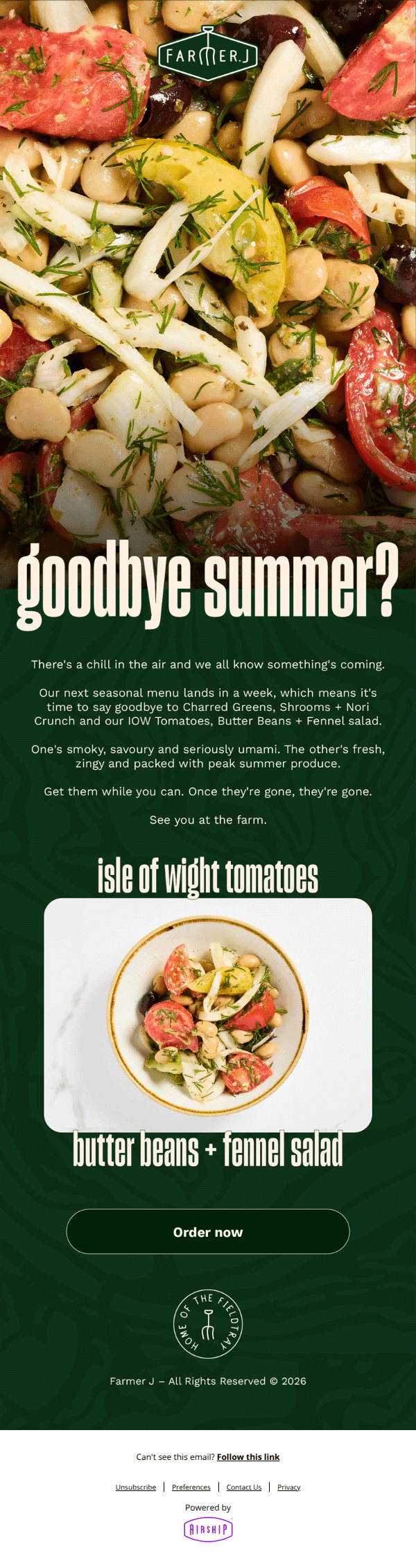 Goodbye summer?