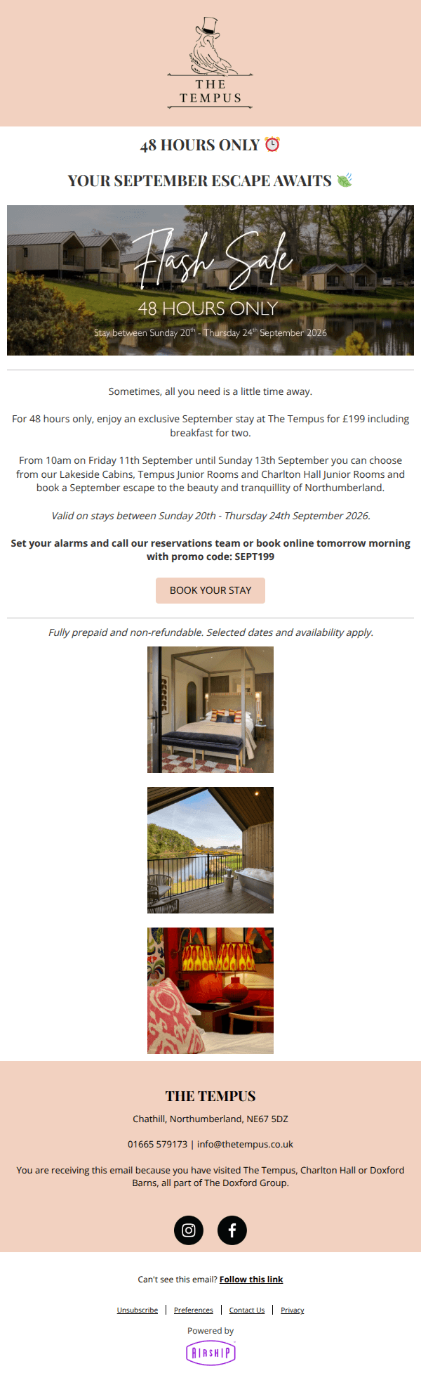 48 Hours Only | Your September Escape Awaits ⏰