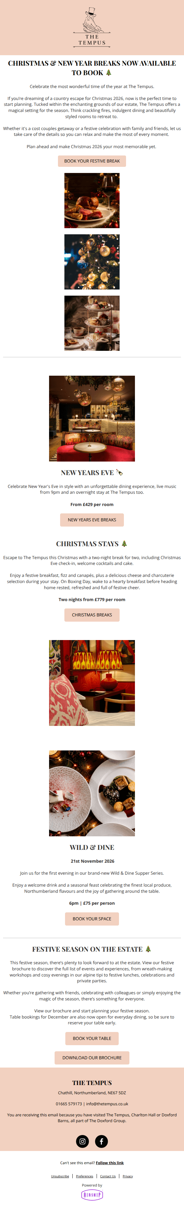 Christmas & New Year Breaks Now Available To Book