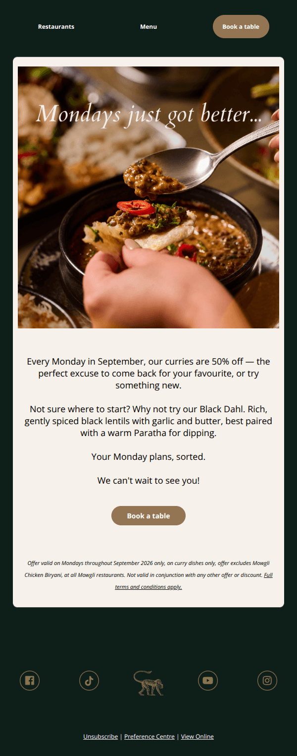 Your Mowgli Monday curry is calling