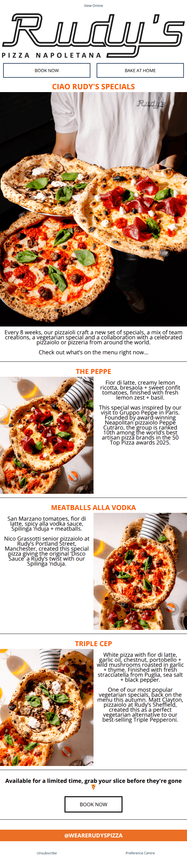 Say ciao to our new specials 🍕